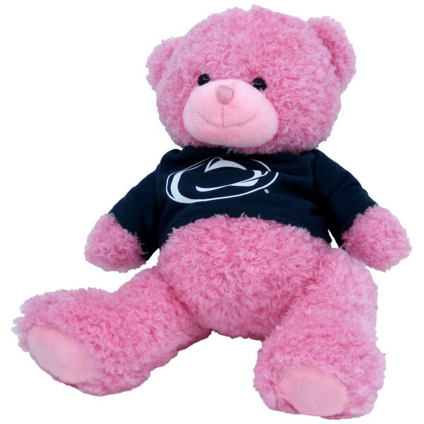 plush candy cub pink bear with Penn State t-shirt